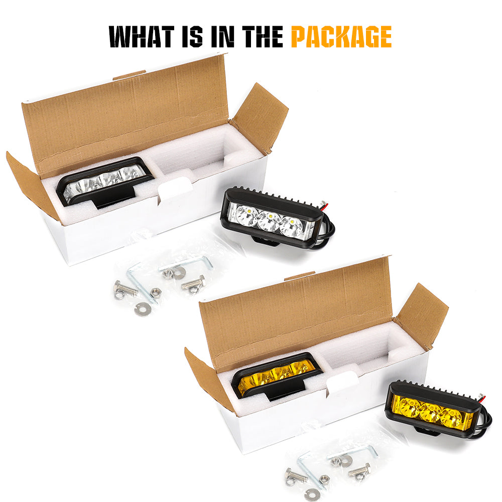 What's in the package of 5 Inch Side Shooter Combo Beam Work Light Bar auxbeam