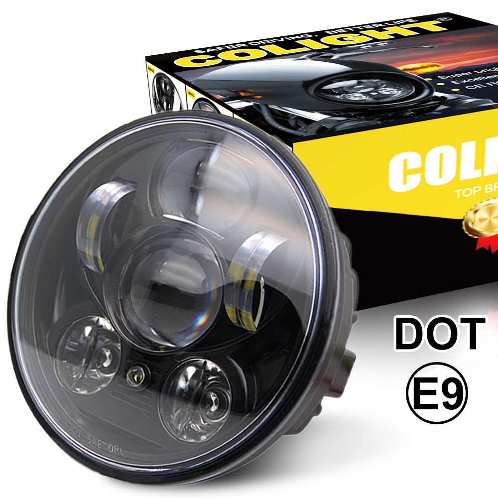 CO LIGHT 5.75" Super Bright LED Headlight H4/DRL