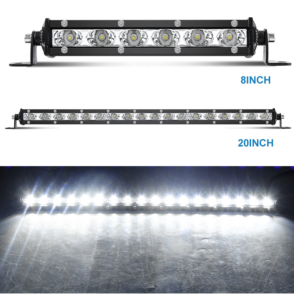 Colight CL10 Ultra-thin Single Row High Power LED Light Bar 8 inch/20 inch