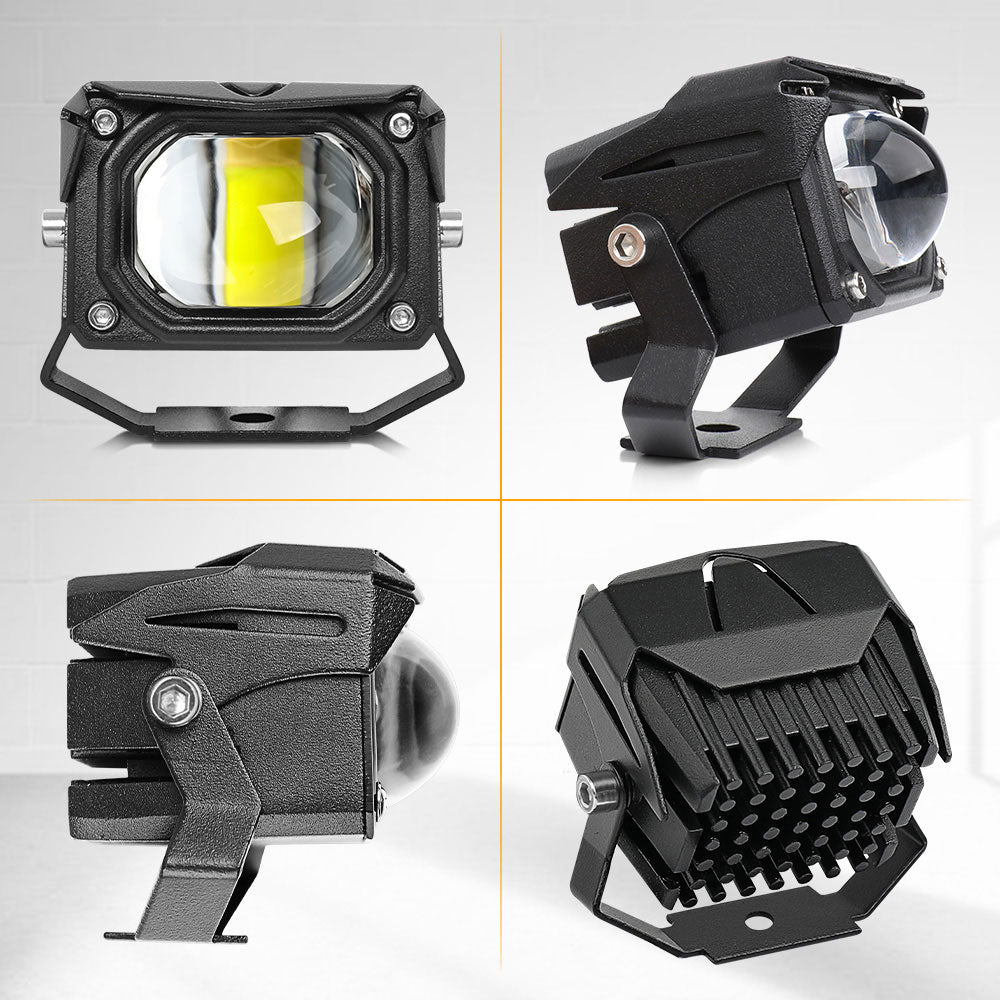 3 Inch Bulge B Series Mini Auxiliary Fog Lights Dual Beam Dual Color Lights 