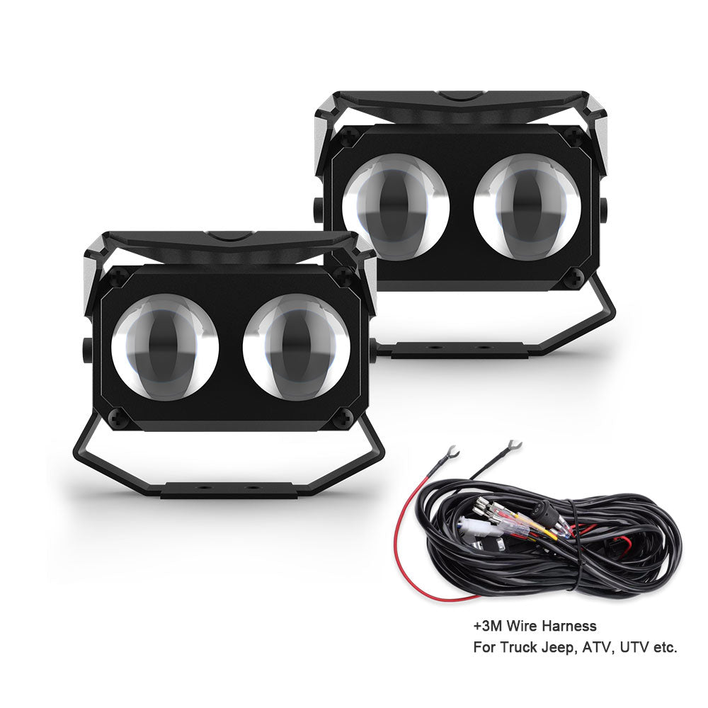 3 Inch Bulge C Series Mini Auxiliary Headlights/Fog Lights (Set/2pcs)