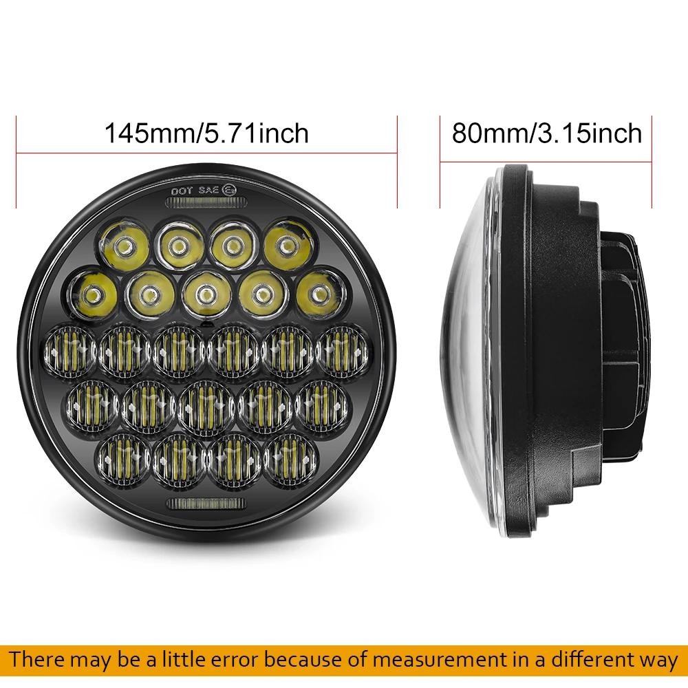 CO LIGHT 5,75 Zoll Hi-Lo Beam/DRL Versiegelter LED-Scheinwerfer