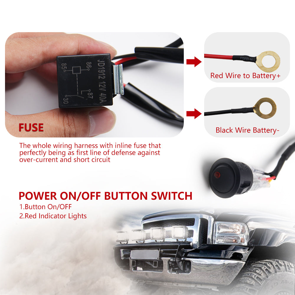 Normal H Connector 3M Wire Harness For Light Bar