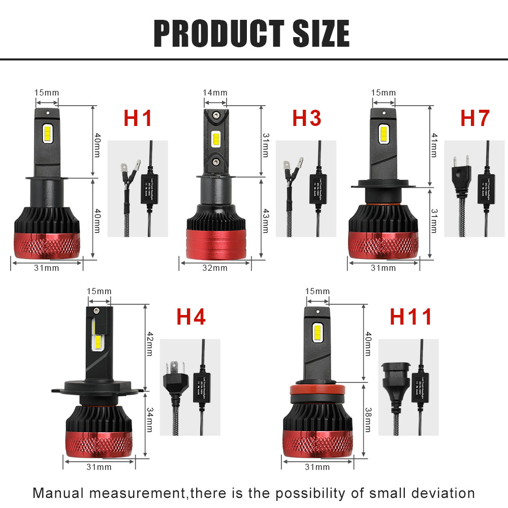 R11 Series Heavy Duty Truck Led Headlight Bulbs 45W