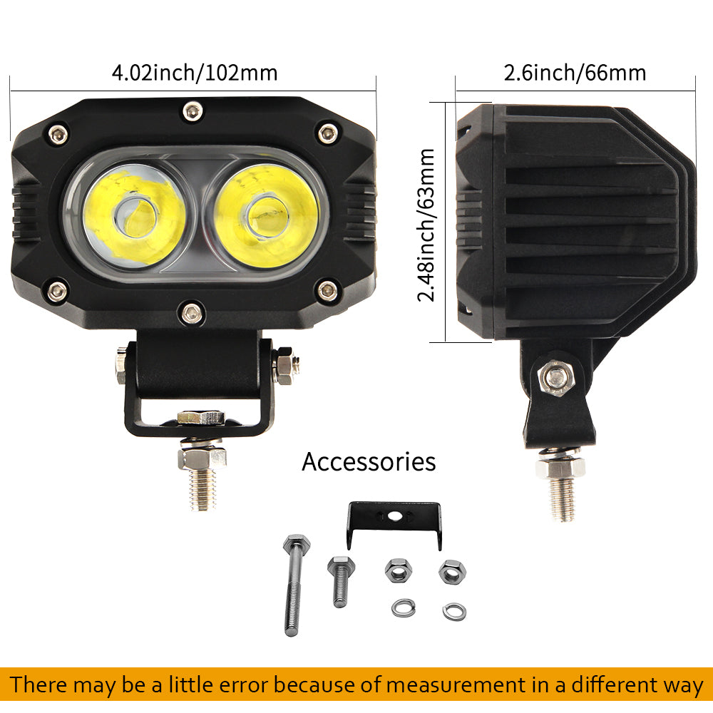 COLIGHT 4inch Rob2 Pro Series White Diffused Camping Lights(Set/2pcs)