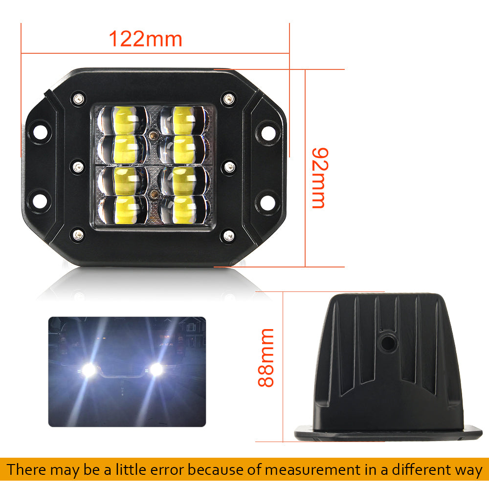 CO LIGHT Serie G4 Luces antiniebla de montaje empotrado de 3 pulgadas - Sistema de 8 LED 24W