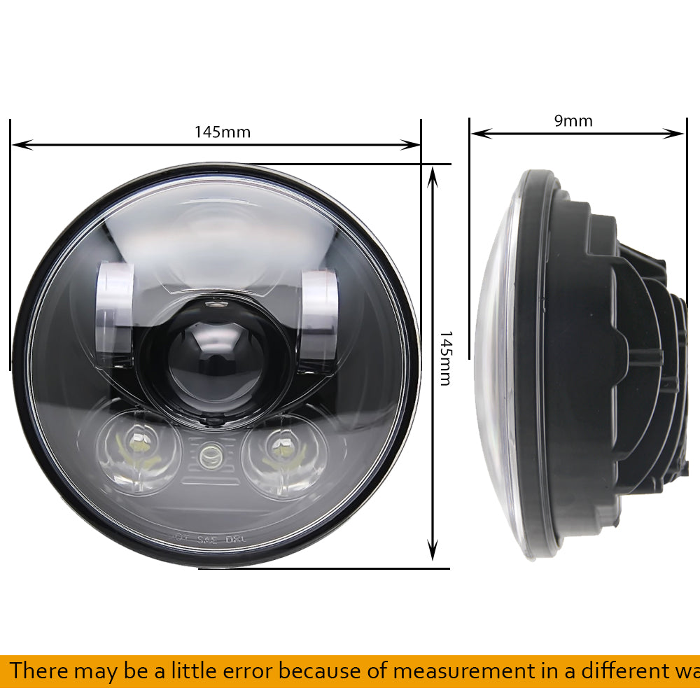 CO LIGHT 5.75" Super Bright LED Headlight H4/DRL
