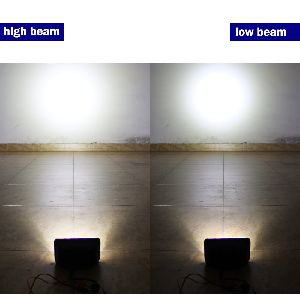 CO LIGHT 4x6 Inch Rectangular Dual Beam LED Headlights - Colorful DRL (Kit/2pcs)
