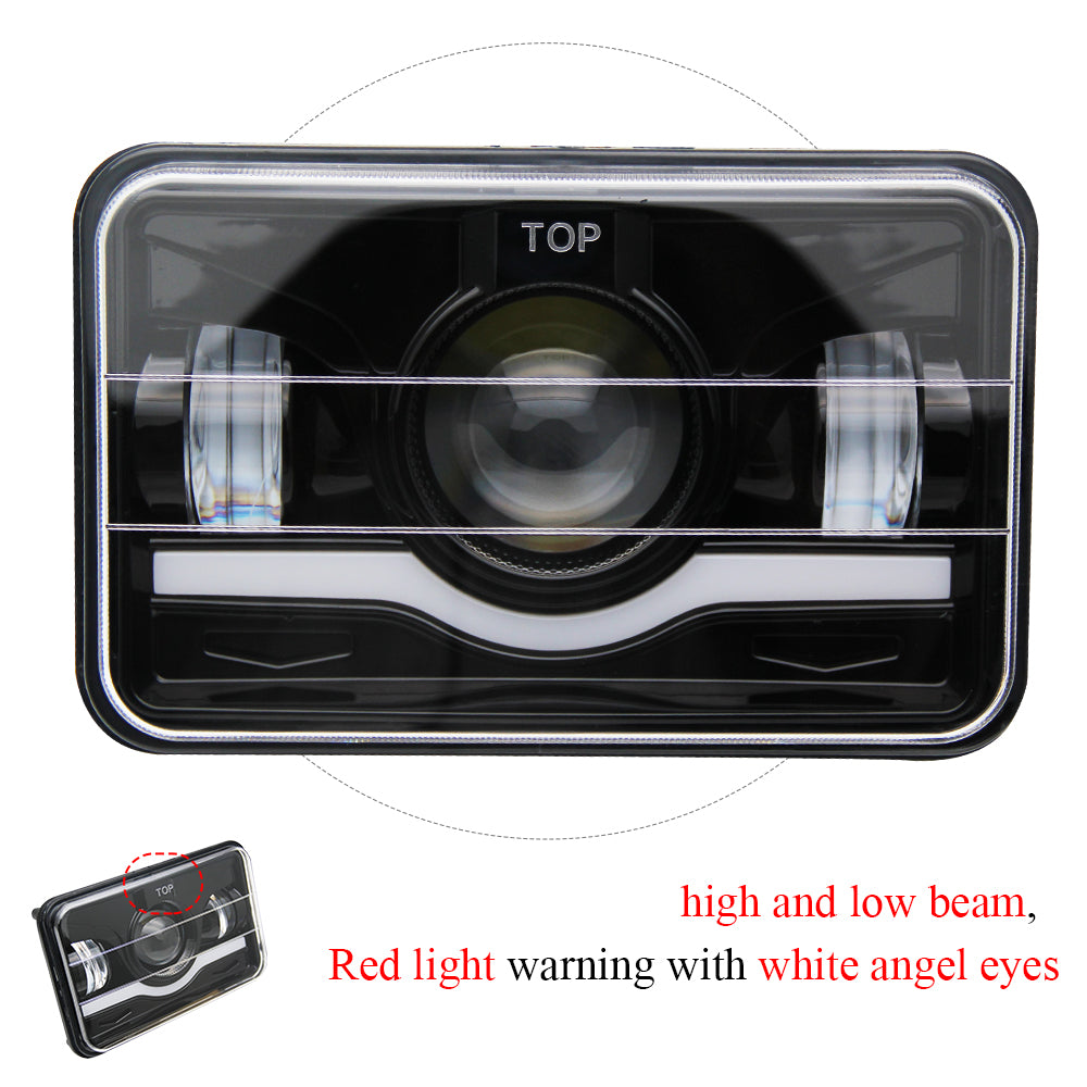 Nouveau dans les phares à double faisceau carré Colight 4x6 pouces-DRL/feux d'avertissement (Kit/2 pièces)