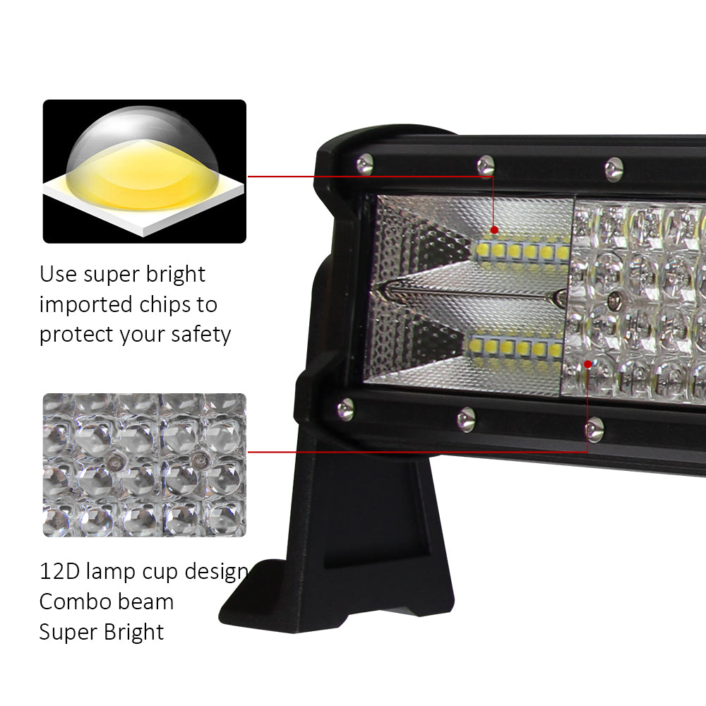 Serie D43 20-44 pulgadas Lente 6D 2 tipos de soporte Barras de luz LED de haz combinado