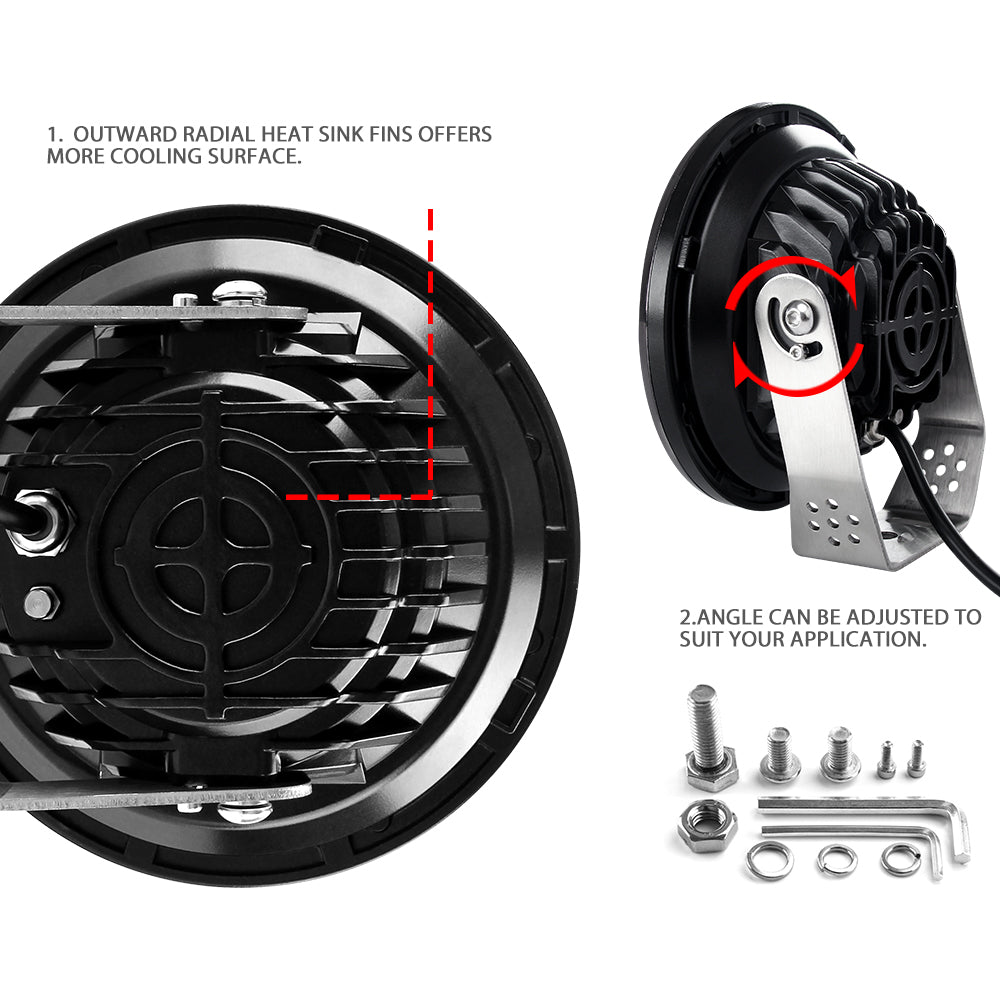 Adjustable Bracket and Breathing hole of 7 inch colight Laser light
