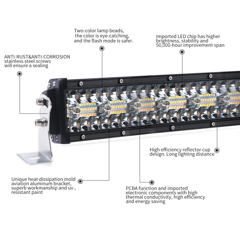 Instruction of Colight RQT31 Combo Beam 2-Color-Flash LED Tri-Row Light Bars