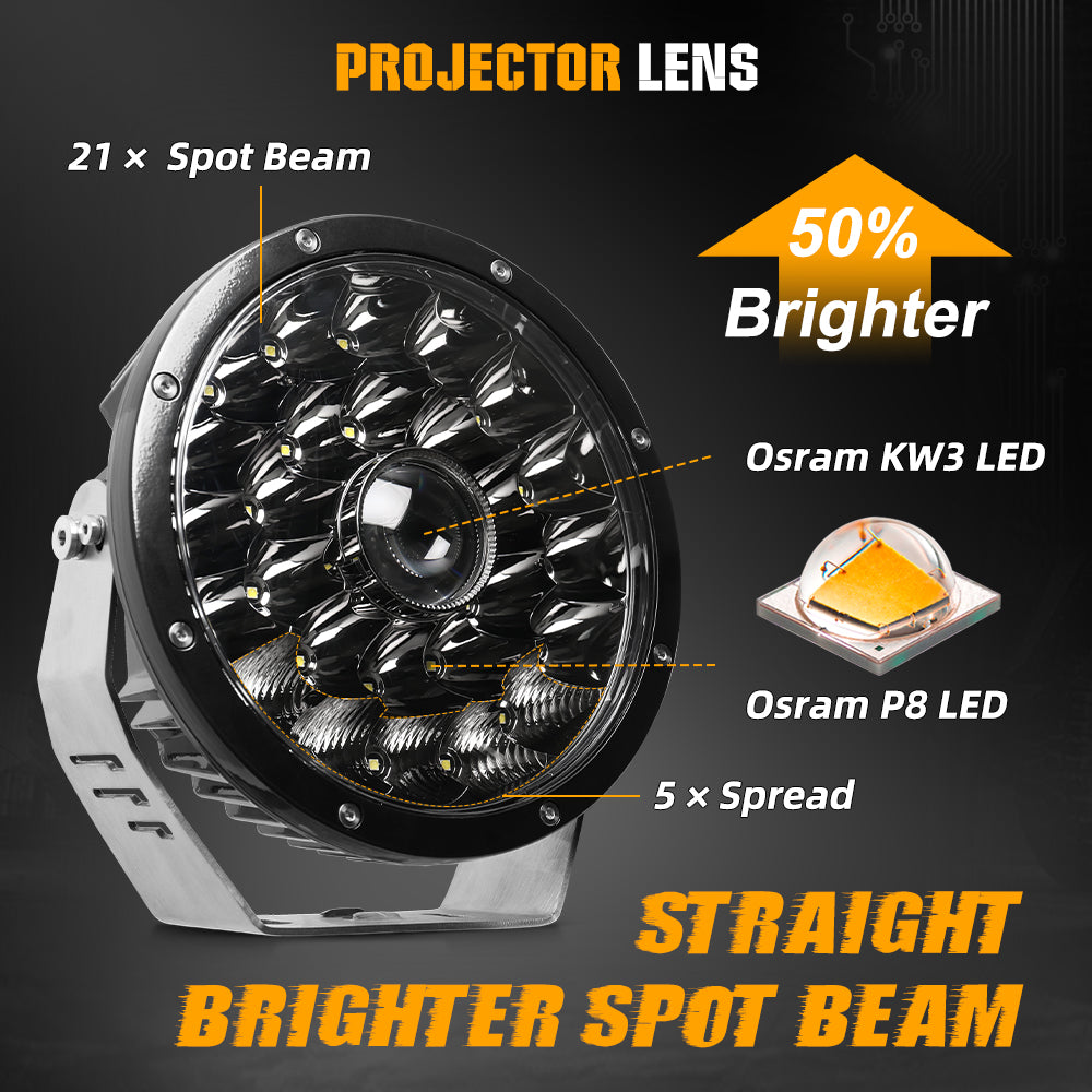 CO LIGHT Cannon Series 9inch Spot Offroad LED Driving Lights