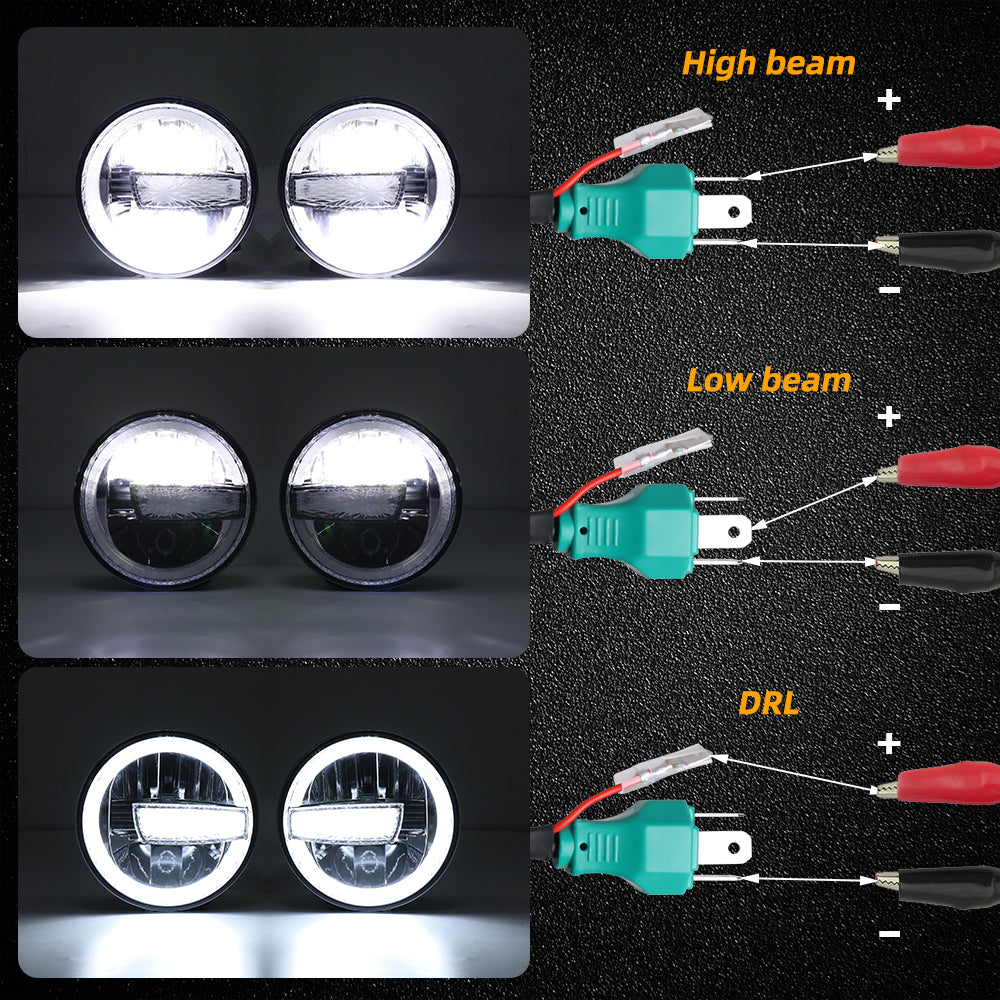 Wiring diagram of 2022 New Arrival CO LIGHT 7” Round Led Sealed Headlights