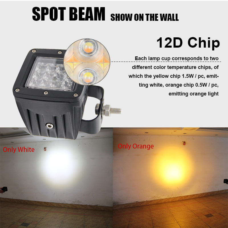 Colight 3" Burst Flash  LED Spot Light - 3000k/6500k  beam pattern