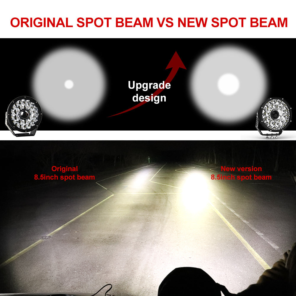 The light performance compairsion between the New version and the original 8.5inch laser lights