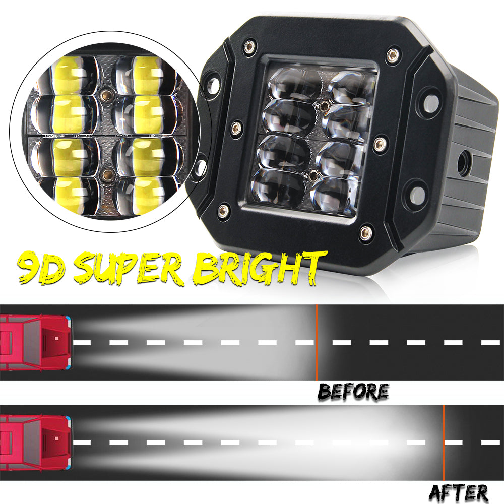 CO LIGHT G4 Series 3inch Flush Mount Fog Lights- 8 LEDs System 24W