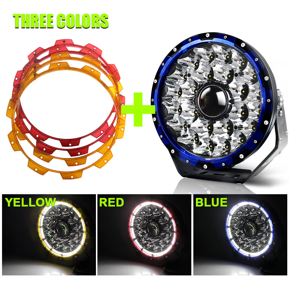 COLIGHT® 9 Inch Offroad Round Driving Lights With 3-Color Halo Rings (