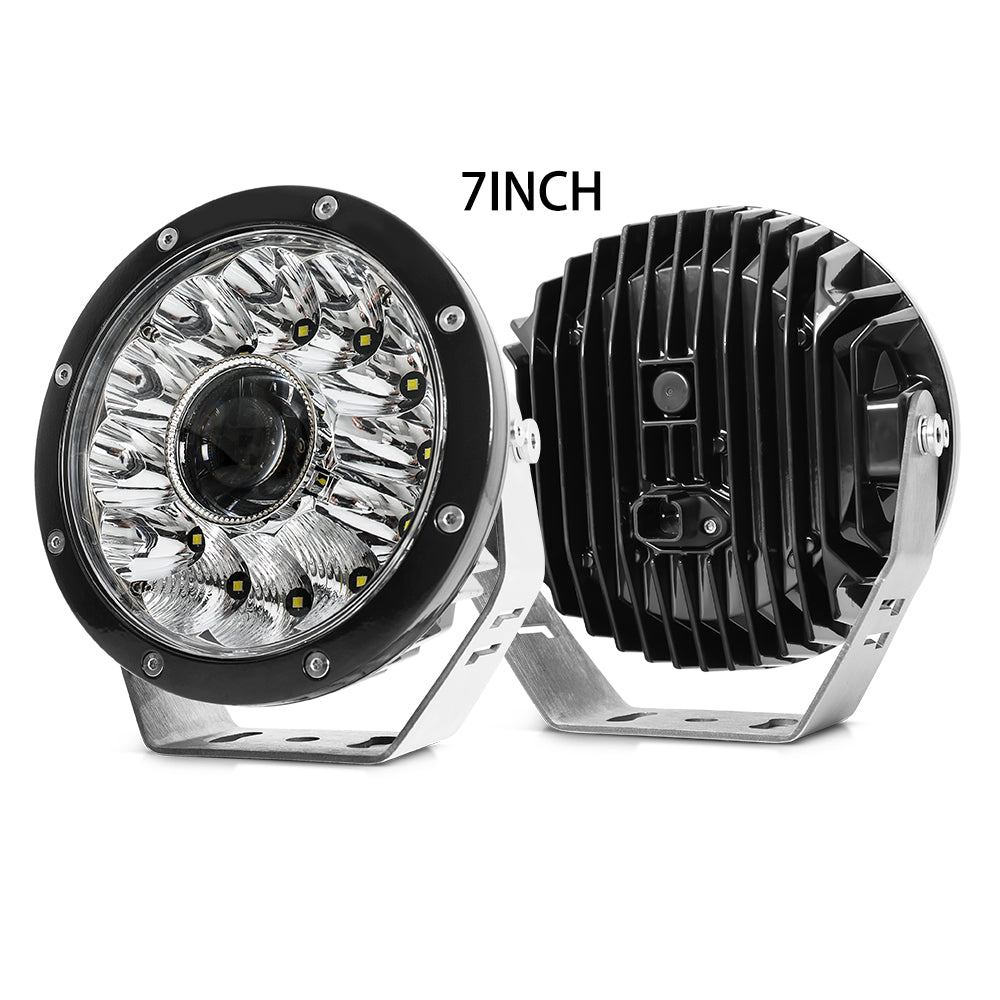 CO LIGHT Cannon Series 7inch Chorme inner bezel Spot Offroad LED Driving Lights