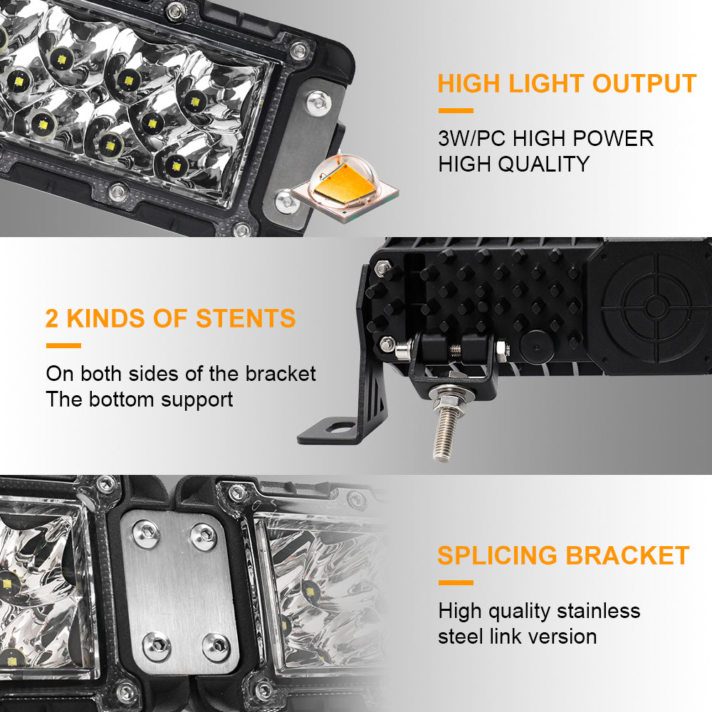 Market First 10 Inch Warrior Series Dual Row Splicable Light Bar