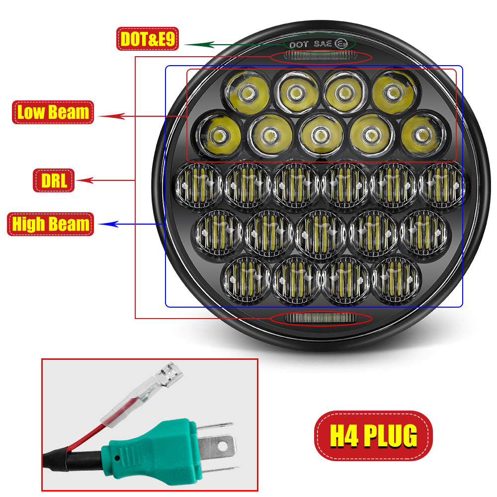 Colight 5.75" Combo Hi-Lo Beam DRL LED Headlamp