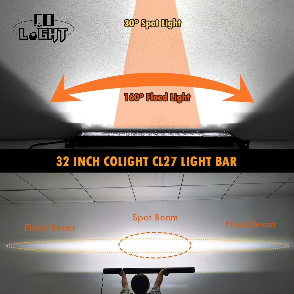 Colight 32 inch CL27 light bar light performance