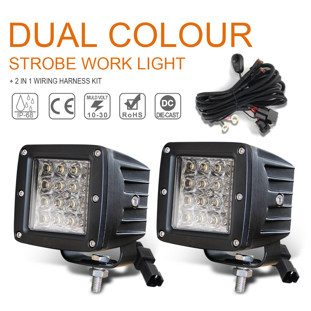colight 3" Burst Flash  LED Spot Light with wiring - 3000k/6500k