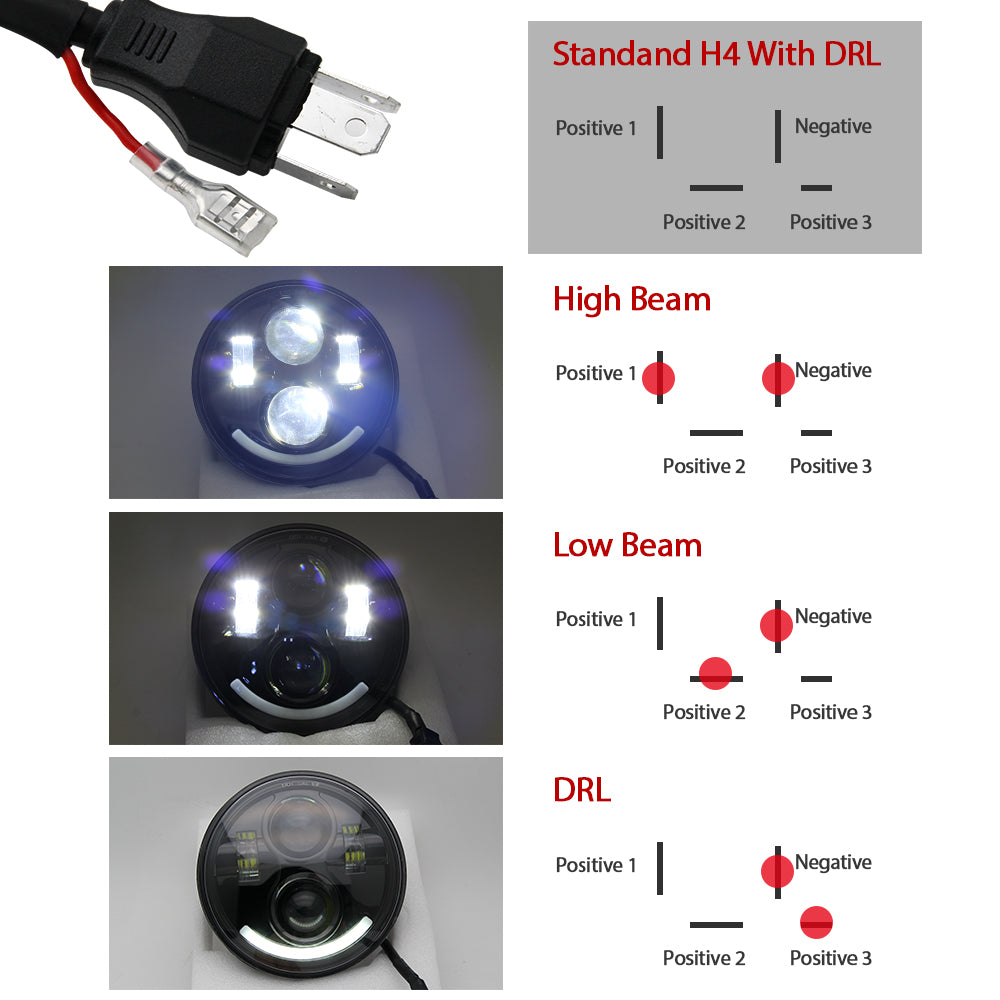 CO LIGHT 5,75" Hi-Lo Beam LED-Scheinwerfer mit Tagfahrlicht