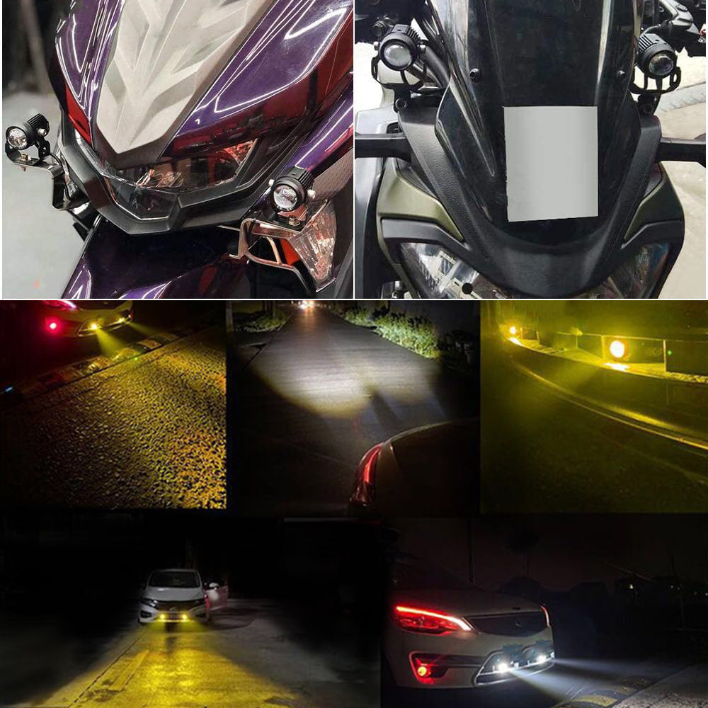 2 STÜCKE Motorrad Externe Scheinwerfer Auto LED Superhelle