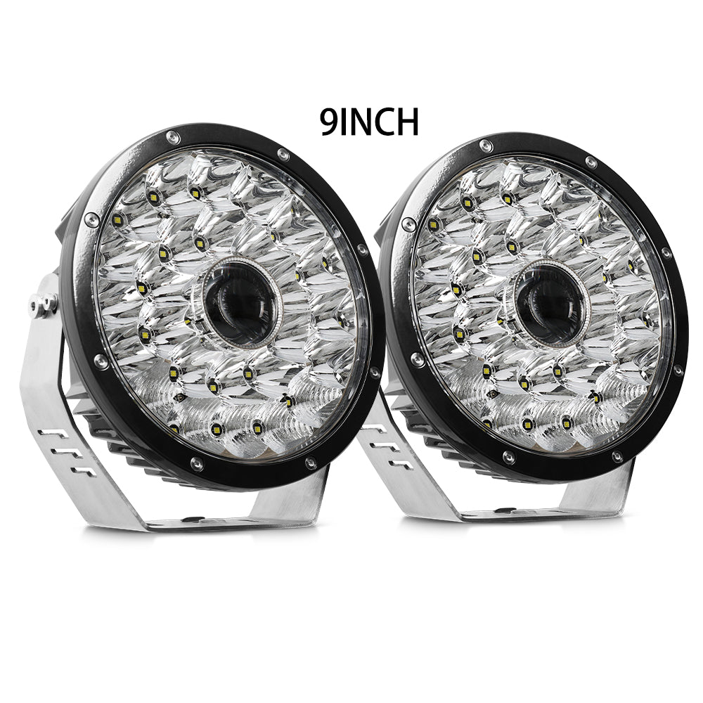 CO LIGHT Cannon Series 9inch Chorme Inner Bezel Spot Offroad LED Driving Lights