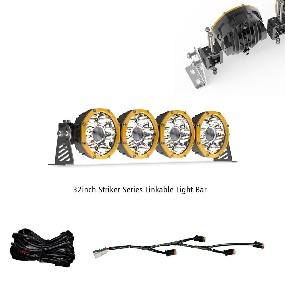 COLIGHT 22inch Striker Series LED Round Driving Linkable Light Bar