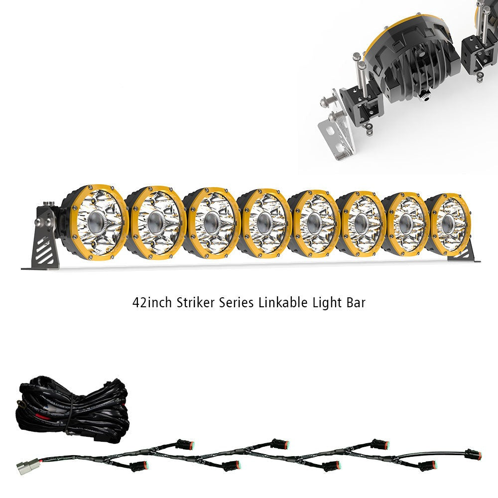 COLIGHT 42inch Striker Series LED Round Driving Linkable Light Bar