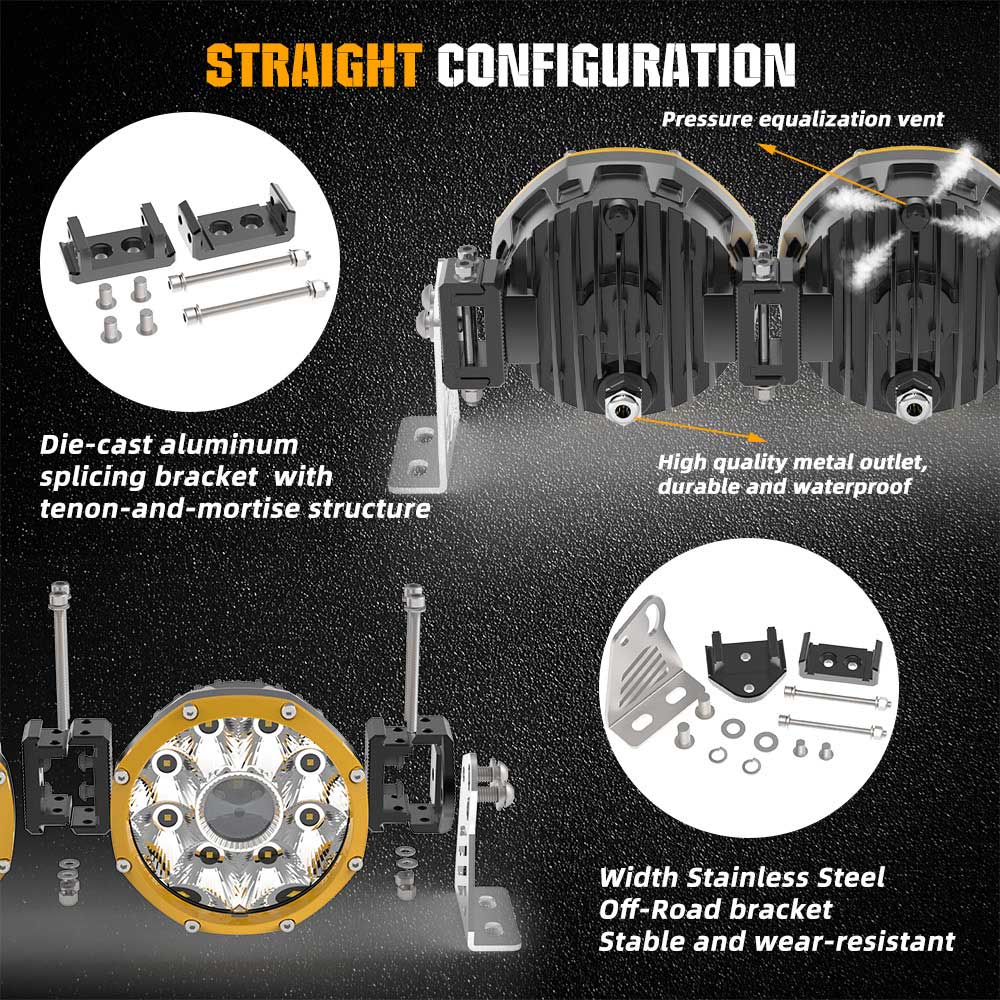 COLIGHT 52inch Striker Series LED Round Driving Linkable Light Bar