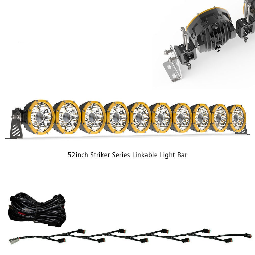 COLIGHT 52inch Striker Series LED Round Driving Linkable Light Bar