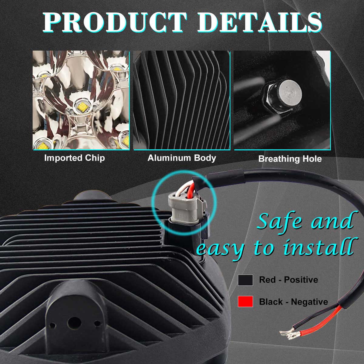 COLIGHT 7 Inch DenseX Series Round LED Offroad Spot Driving Light tough built product details