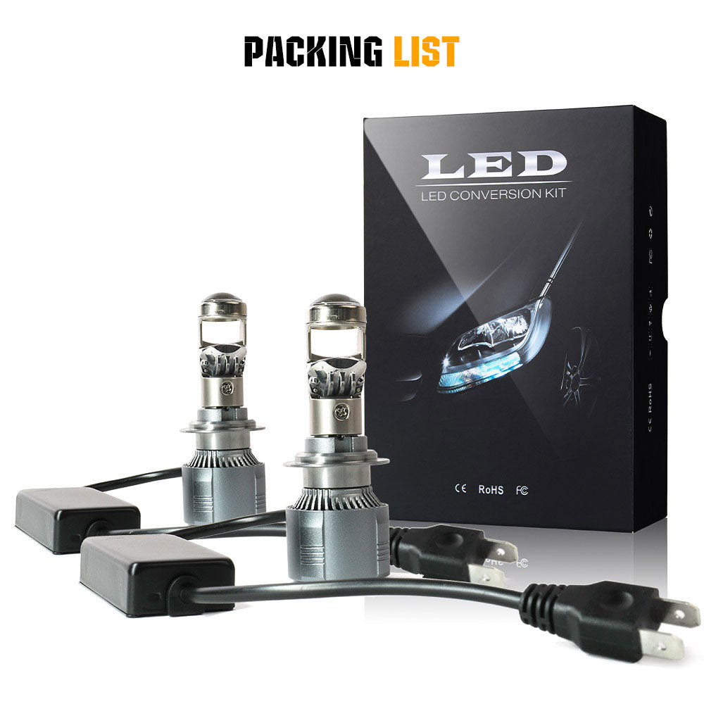 2pc H8/H9/H11 Mini Bi-LED Projector LED Headlight Kit Low Beam