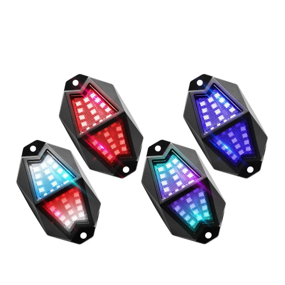 COLIGHT RGB Rock Lights 210 Degrees Wide Angle With Remote/App Controller