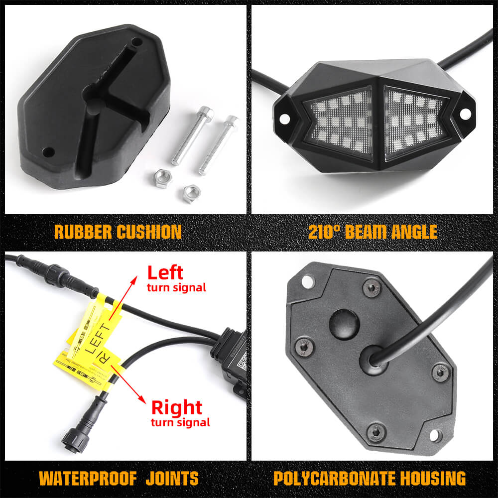 COLIGHT RGB Rock Lights 210 Degrees Wide Angle With Remote/App Controller
