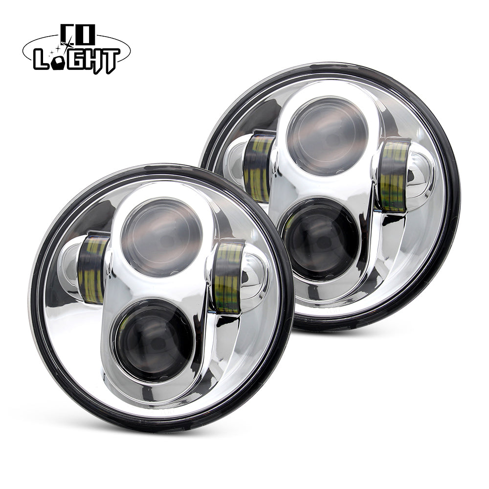 Colight 5.75 Inch Chrome Sealed Motorcycle LED Headlamp