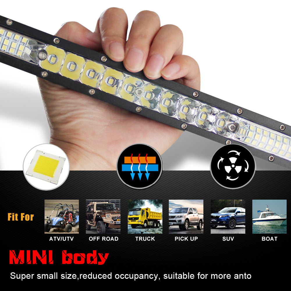 B10 Series 10/20/30 Inch Single Row Combo Ultra-Slim Series LED Light Bars